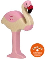 Holztiger Holz Flamingo Spielfigur - handgefertigtes und sicheres Spielzeug