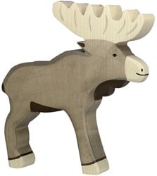 Holztiger Holz-Elch Spielfigur - handgefertigtes und sicheres Spielzeug