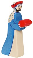 Holztiger Holzspielfigur Melchior - handgefertigte Weihnachtsfigur