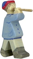 Holztiger Holz Spielfigur Hirte mit Flöte - Weihnachtsfigur