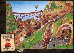 Heye Puzzle Getaway Car Fred 1000 Teile Wanted Cartoon Puzzle