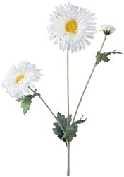 Decoris künstliche Gänseblume weiß - Dekoblume 68cm Polyester