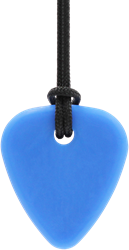 Ark Therapeutics Kaukette sensorisches Spielzeug Gitarrenplektrum XXT Blau Klein en dun kauwsieraad, discreet voor tieners en volwassenen.