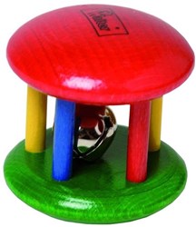 nic Holzrassel Jingle Bell mehrfarbig Babyspielzeug