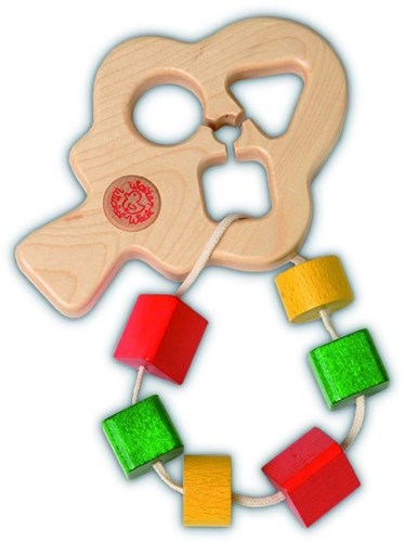 nic Holz Formenbox Spielzeug - Motorik Multicolor Schnur
