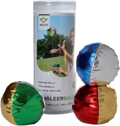Longfield Games Jonglierbälle metallic 2,5 Zoll Set in Röhre