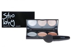 Casuelle Make-up Gesichtspuder Set Highlighter Contour mit Schwamm
