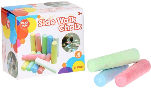 Kidsfun Straßenmalkreide Geschenkbox 15 Stück buntes Outdoor-Spielzeug-3
