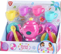 Play Teeservice Spielzeugset mit Musik - 14-teiliges Kindergeschirr