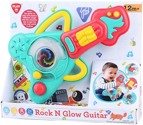 Play Spielzeuggitarre mit Licht und Sound für Kinder - interaktives Musikspielzeug