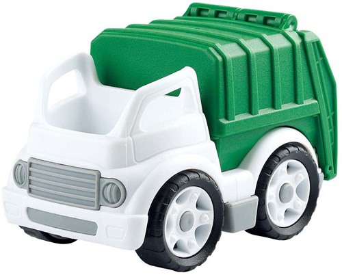 Play Müllwagen bio-basiertes Spielzeug Mini weiß grün nachhaltig-2