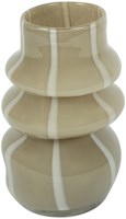 Countryfield Vase Riffelglas grau modern Dekoration Ø15,5xH24cm