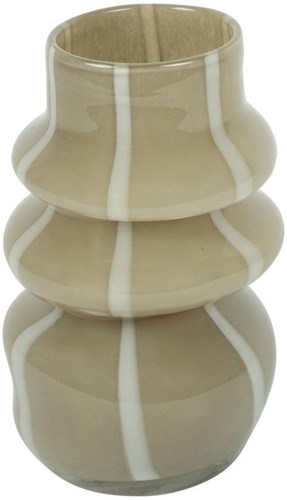 Countryfield Vase Riffelglas grau modern Dekoration Ø15,5xH24cm