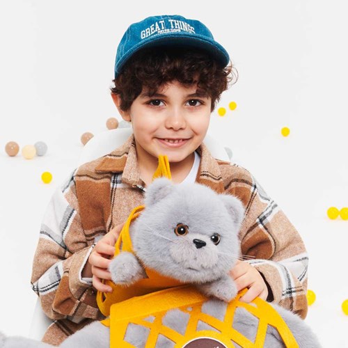 Orange Toys Kuscheltier Katze Milo grau 35 cm Plüsch Spielzeug