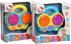 Drum Spielzeug orange interaktiv Musiklicht pädagogisch ab 18 Monaten