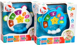 Tamburin Lernspielzeug Musik Klänge für Kinder ab 18 Monaten