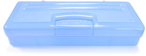 ARK Therapeutic Aufbewahrungsbox groß blau - Spielzeug Aufbewahrungsbox Kunststoff Stevig opbergetui voor Z-Vibe-onderdelen, tongspatels en andere kleine therapiehulpmiddelen.