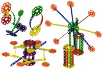 Albatros Hengelsport Baukasten flexible Stäbchen und Scheiben 480-teilig Spielzeug