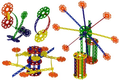 Albatros Hengelsport Baukasten flexible Stäbchen und Scheiben 480-teilig Spielzeug