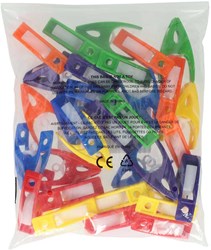 Albatros Hengelsport bunte Spielzeug-Clips Set - 30 Stück Kunststoff