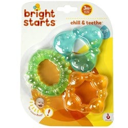Bright Starts Beißring Baby Spielzeug - Chill & Teethe - mehrfarbig