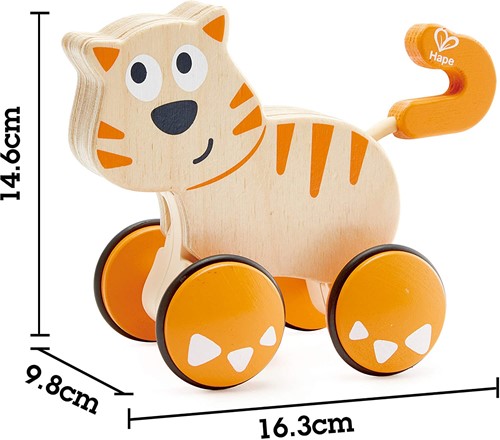 Hape Holz Schiebekatze Dante Push and Go Spielzeug für Kleinkinder-2