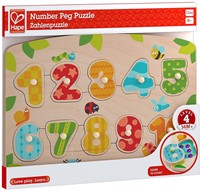 Hape Zahlen-Steckpuzzle Holzspielzeug Lernspiel bunt-3