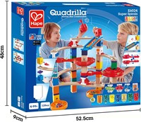 Hape E6024 - Super-Spiralburg, Quadrilla Kugelbahn, Konstruktionsspielzeug mit umfangreichem Zubehör, 129 teilig, aus Holz, ab 4 Jahren, mehrfarbig-3