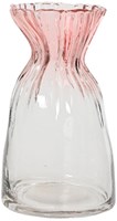 Decoris Glasvase rosa 20,5 cm - stilvolle Blumenvase Dekoration
