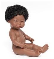 Miniland afrikanischer Junge 38cm mit Down Syndrom, 31175-2
