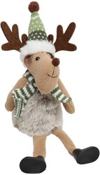 Countryfield Hirsch Dekoration baumelnde Beine Donny braun grün 24cm Tisch