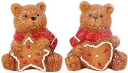 Countryfield Kuschelbär Weihnachten braun Plüsch Deko 7x6x7,5cm