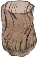 Countryfield Teelichthalter braunes Glas Dekoration Stimmungslicht Ø8xH10,5cm