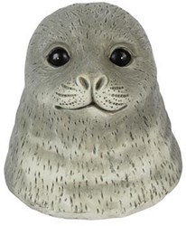 Countryfield Kuscheltier Seehund Plüsch grau 14,5x13,5cm Spielzeug