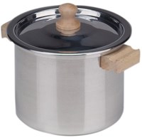nic Kochtopf Spielzeug silber mit Deckel - Kinderküche Metall 10 cm