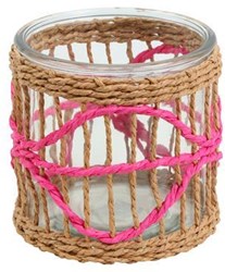 Countryfield Teelichthalter bunt Kunststoff rund Ø12x12cm Kinderzimmer