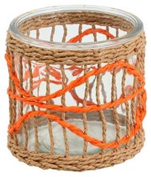 Countryfield Teelichthalter bunt Kunststoff rund 12x12cm Dekoration