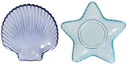Decoris Glas Teller Muschel oder Stern - Ø14cm - Tischaccessoire
