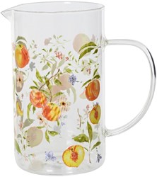 Decoris Karaffe Glas Pfirsich 1 Liter transparent Servierkanne Tisch