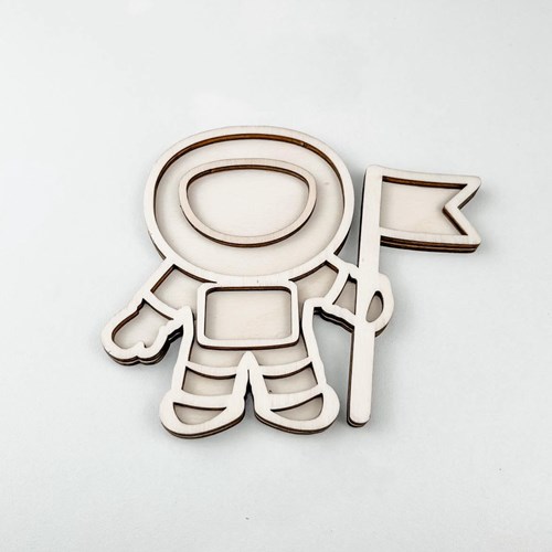 FiQ houten vulvorm Astronaut - 12×14 cm