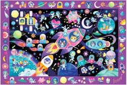 Mudpuppy Puzzle kosmische Träume - 64 Teile Such- und Findespiel Weltraum