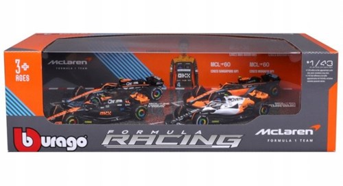 Bburago F1 McLaren Rennwagen Set Lando Norris 1:43 - 4 Modelle