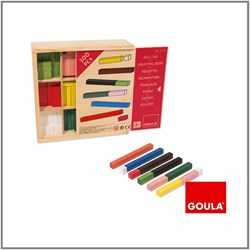 Jumbo Goula Rechenstäbchen Holz Zählstäbchen 10x10 Lernspielzeug