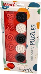 Mom's Care sensorisches Spielzeug XL Kontrast Puzzle Räder schwarz-weiß
