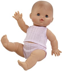 Paola Reina Gordi Babypuppe Mädchen Weiß Pyjama - 34 cm