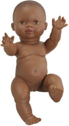 Paola Reina Gordi Babypuppe Mädchen Amparo Dunkelbraun - 34 cm