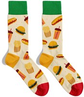 ZZNW Socken Fastfood 41-46 buntes Design für Erwachsene