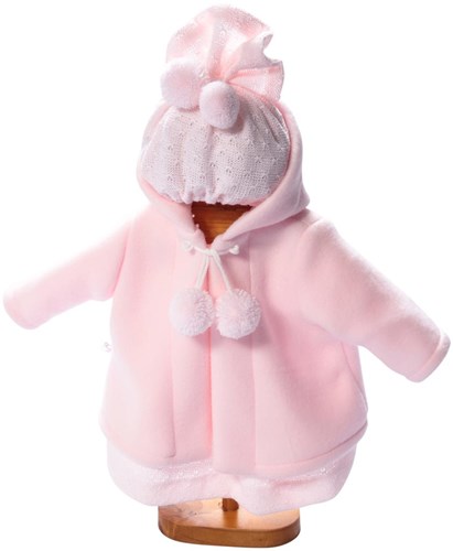 Asi Puppenkleidung Dufflecoat und Kleid - Puppenoutfit rosa