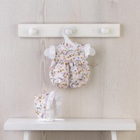 Asi Puppenkleidung - Blumenbody und Mützchen für Puppen - Mehrfarbig