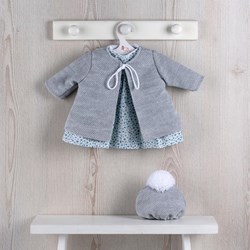 Asi Puppenkleidung - Skandinavischer Look mit blauem Blumenkleid